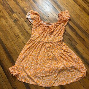 No Boundaries Xl Orange Babydoll Dress